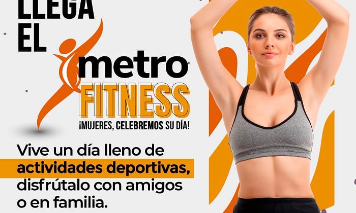 Afiche promocional de la actividad deportiva MetroFitness 2025 en Metrosol Maracaibo