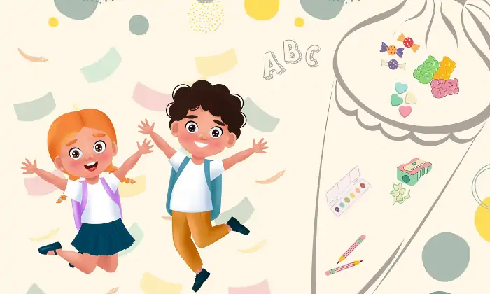 Ilustración con niños para representar el regreso a clases