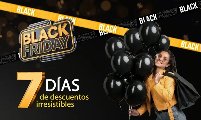 Afiche promocional de la semana de descuento Black Friday Week 2025 en Metrosol Maracaibo